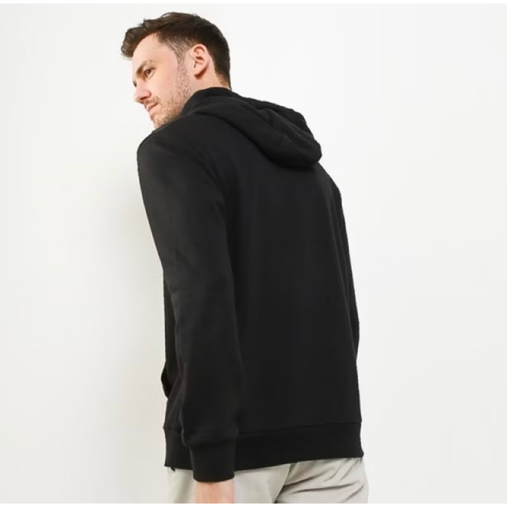 Hoodie Hush Puppies Pria Bordir Black