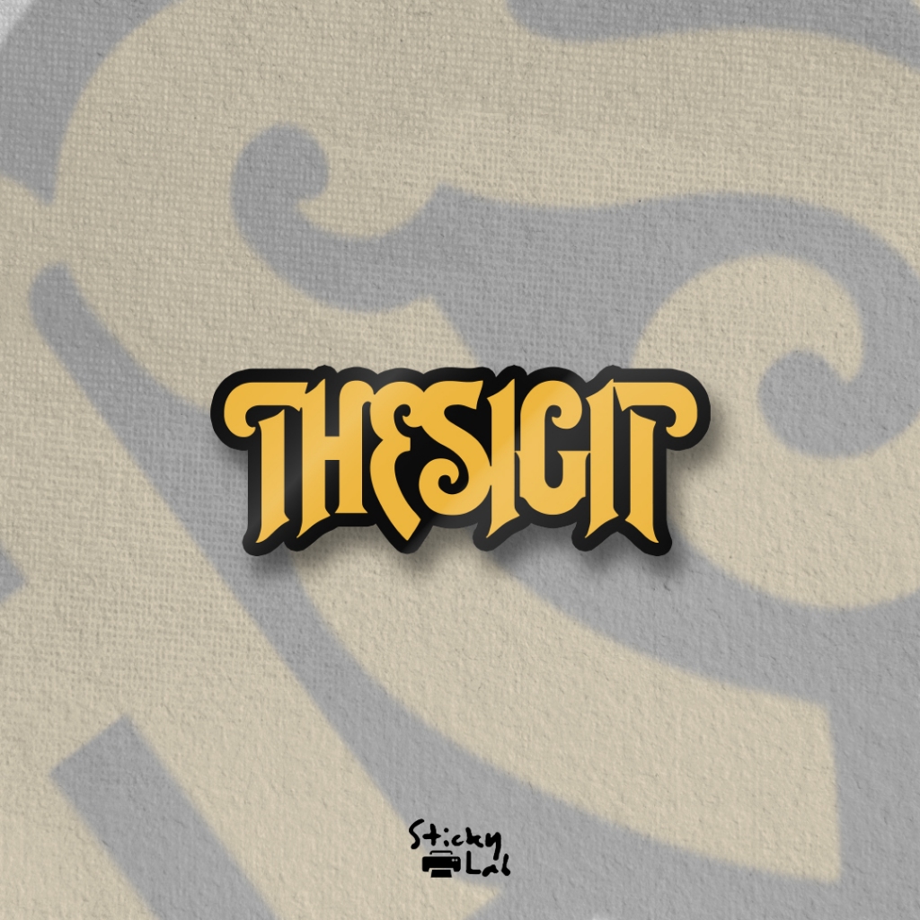 The Sigit Sticker Vinyl Anti Air Sticker band untuk Helm Tumbler Laptop