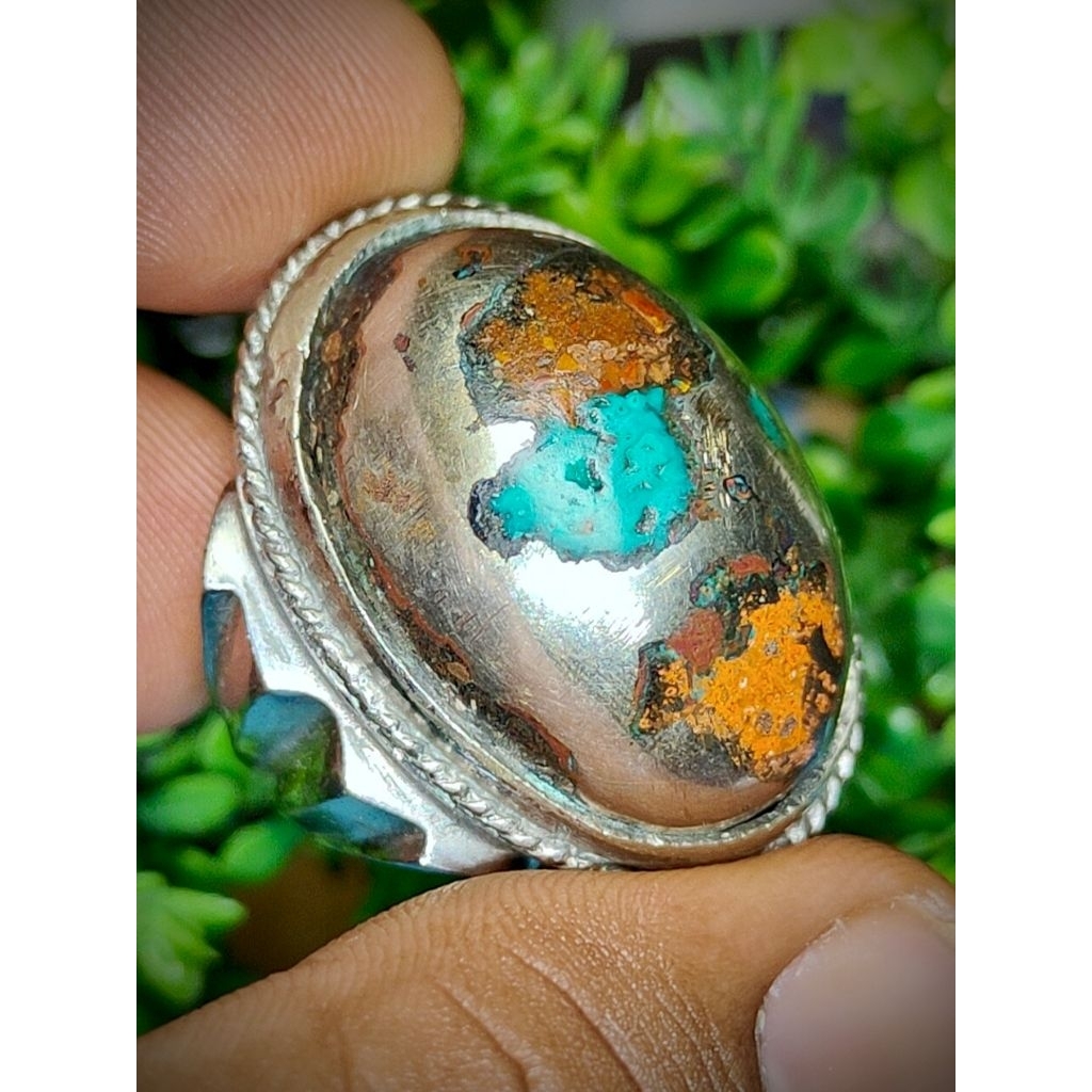 Akik damar wulan badar perak super panca warna