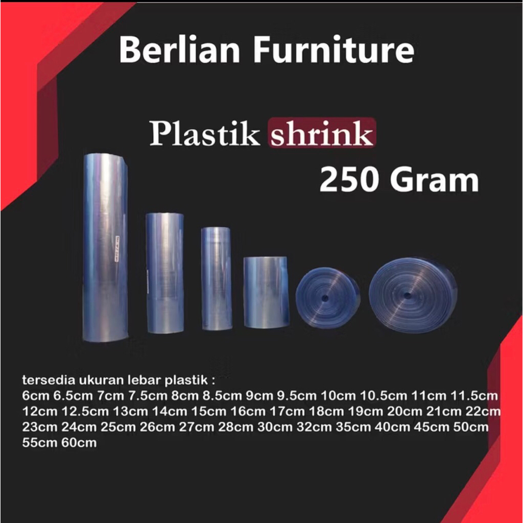 plastik segel shrink / plastik parcel / plastik segel / pvc shrink 250 gram