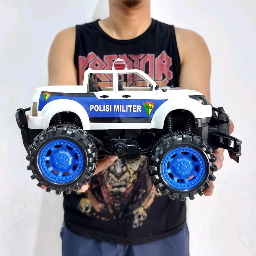Mainan Mobil Polisi Militer Big Foot - Miniatur Mobilan Jeep PM Police Hadiah Koleksi Anak Laki Cowo