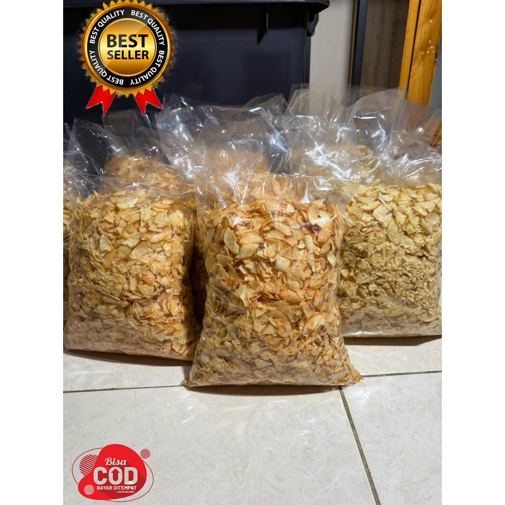 1000 gr Keripik Singkong Patahan Kusuka - Original , Renyah, dan Praktis