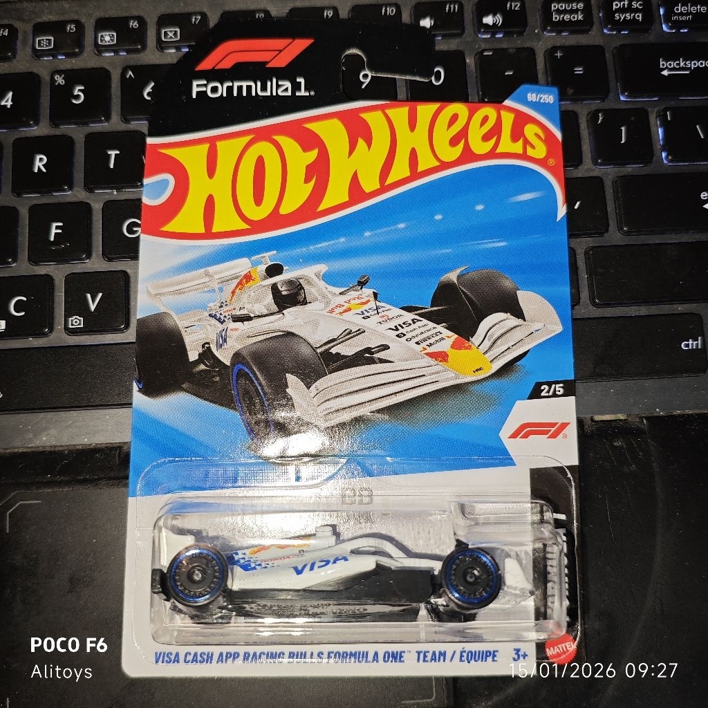 HOTWHEELS HOT WHEELS Visa Cash App Racing Bulls Formula One Team Formula 1 F1 putih white D26 JJJ35