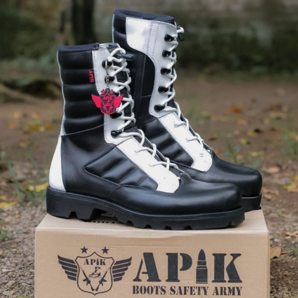 SEPATU PDL PASKHAS PROVOST FULL KULIT SAPI ASLI MERK APIK ARMY