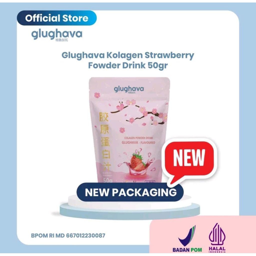 Glughava - Glutacolla Stawberry Powder