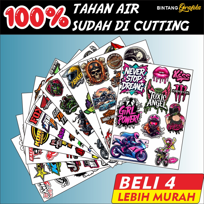 STICKER MOTOR KEREN |  STICKER MOTOR RACING | STICKER SPONSOR RACING | SUDAH TERPOTONG