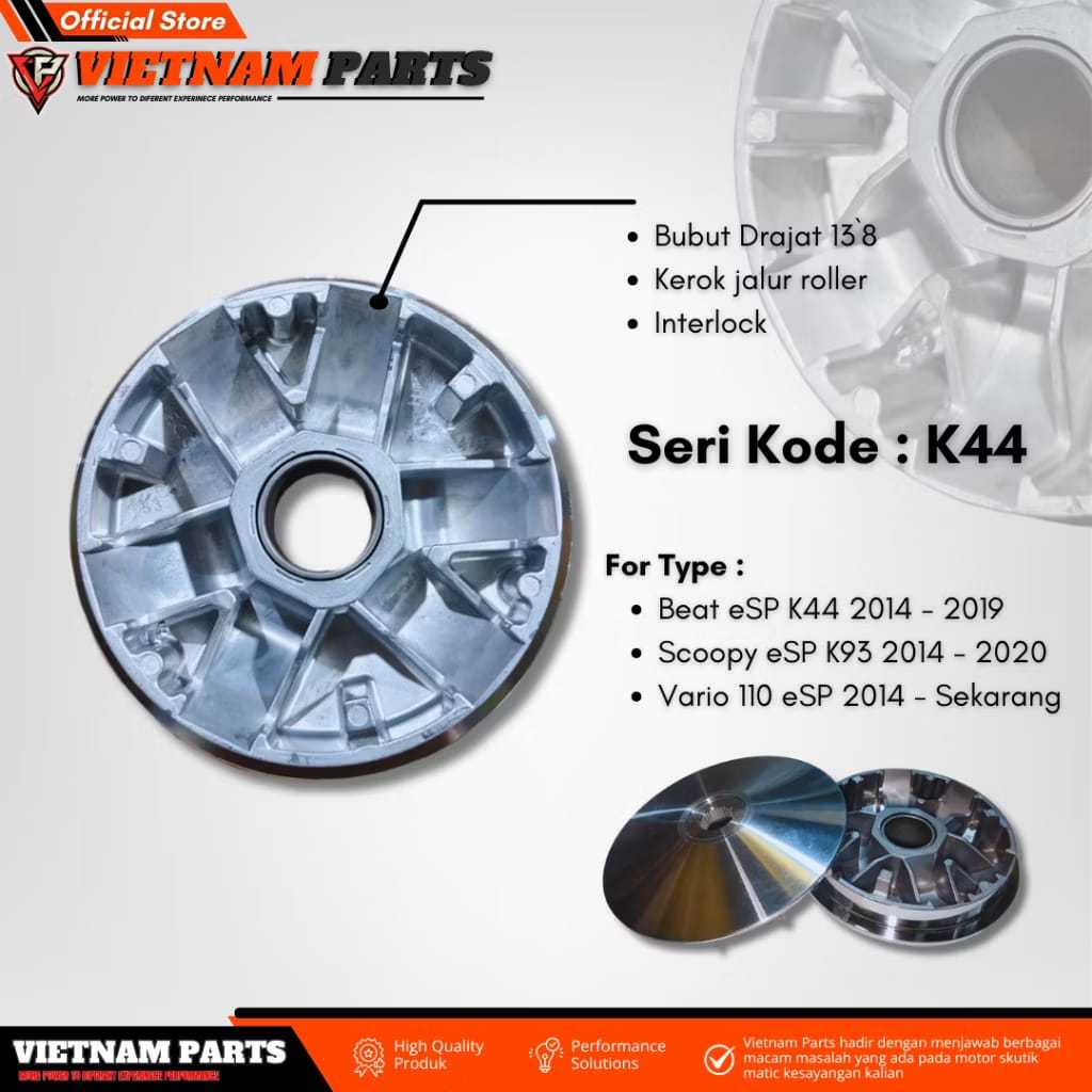 RUMAH + KIPAS BUBUT BEAT K44 BEAT POP VARIO 110 BEAT STREET BEAT DELUXE PULLEY CUSTOM K44 BUBUT DRAJ