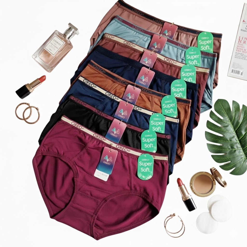 12 PCS (1 LUSIN) ART 034 | Celana Dalam Wanita Oreo Art BF1239 Super Soft I CD Perempuan Oreo Art BF