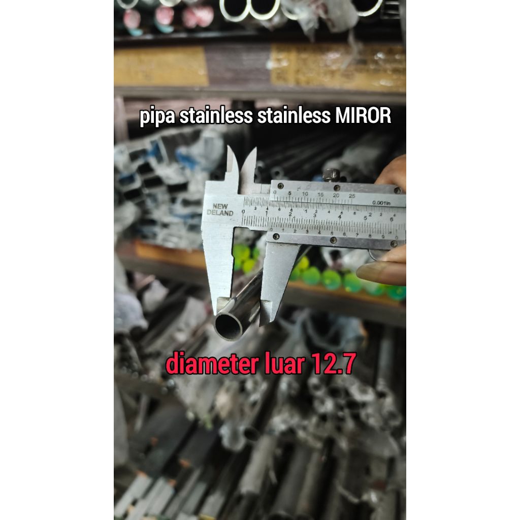 pipa stainless ½/12.7 tebal 1mm