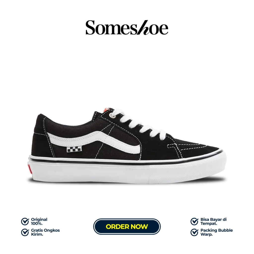 Sk8 Low Skate Black White