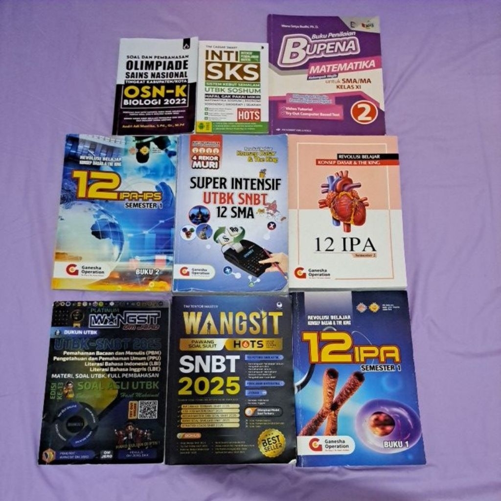 PRELOVED BUY 1 GET 1 BUKU UTBK| BUKU GO, WANGSIT, OSN BIO, SOSHUM