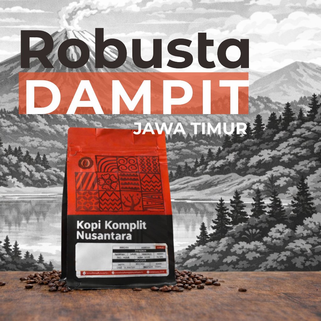 Robusta Dampit Medium to Dark Roasting - Kopi Biji dan bubuk