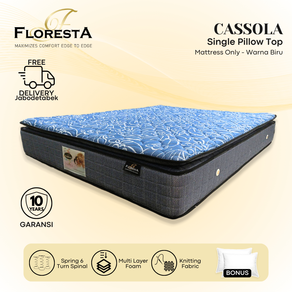 Kasur Springbed Floresta Cassola Pillow Top - Mattress Only