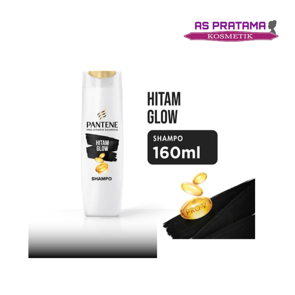 As Pratama Pantene Shampoo Hitam Glow 160ml Untuk Rambut Sehat