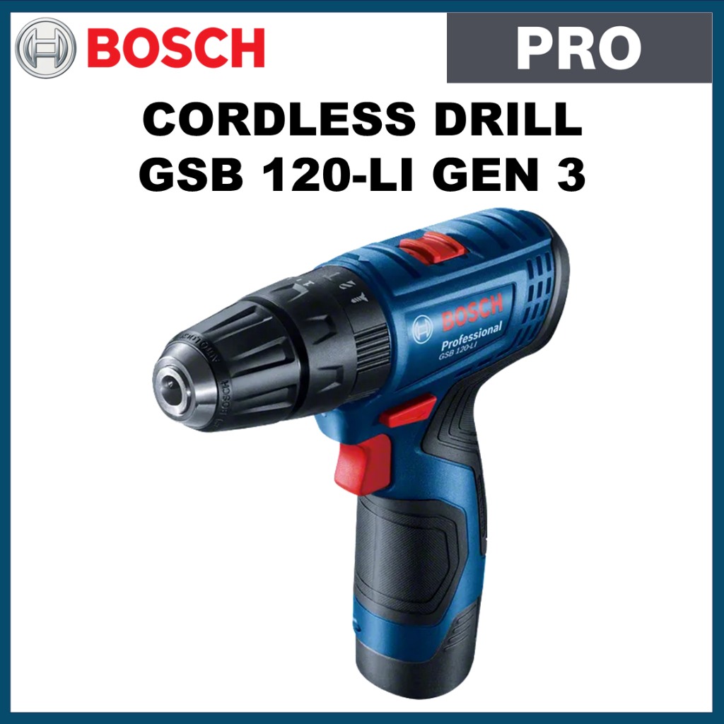 Cordless Drill BOSCH GSB 120-LI GEN 3 | BOSCH PRO GSB 120-LI GEN 3