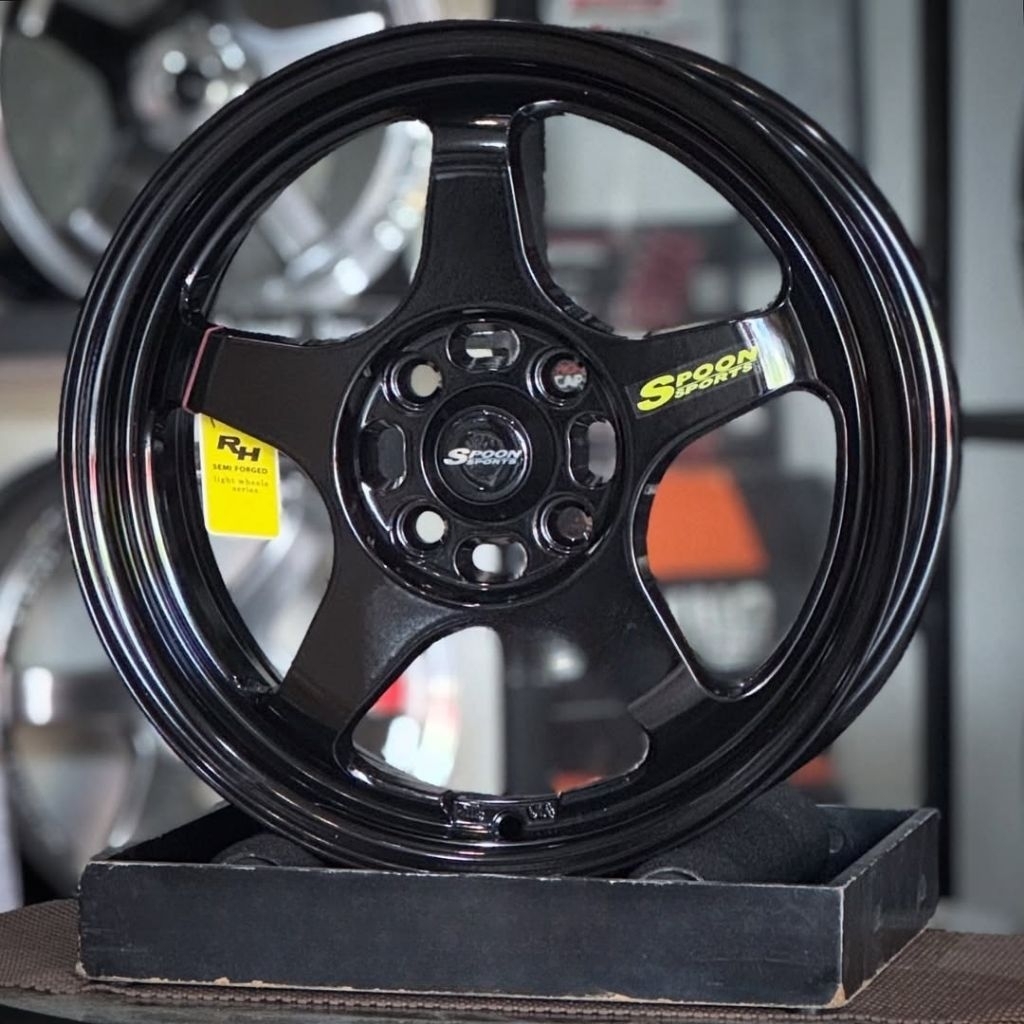 velg mobil ring 15 SPOON PCD 4X100 lebar 6,5 et 42 velg racing r15 brio mobilio vios ignis freed