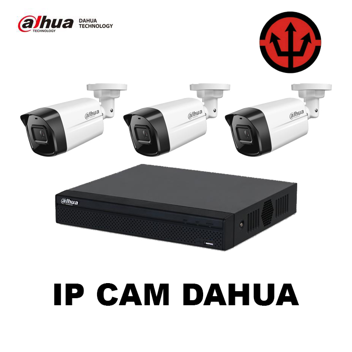 PAKET CCTV DAHUA IP CAMERA NVR 8 CHANNEL 5 CAMERA 2MP