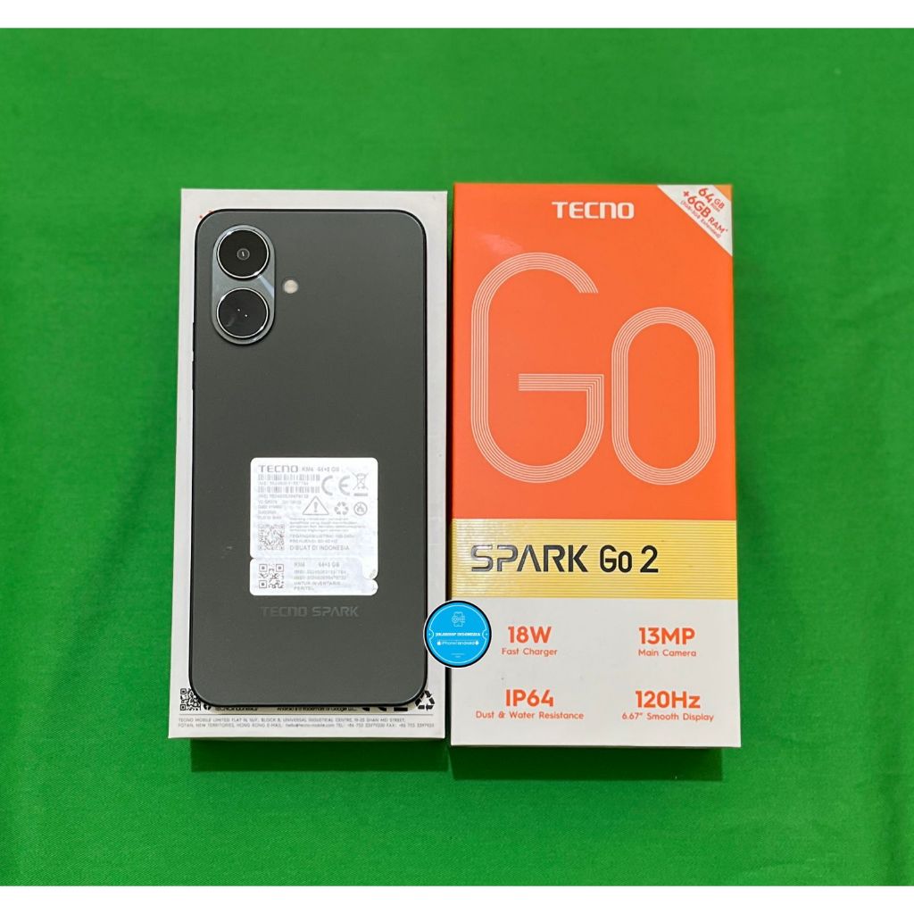 TECNO SPARK GO 2 4/64GB SECOND FULLSET GARANSI