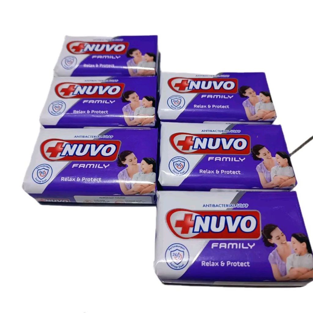 [PAKET HEMAT 6 PCS] NUVO BAR SOAP RELAX & PROTECT Ungu Sabun Mandi Batangan 72gr