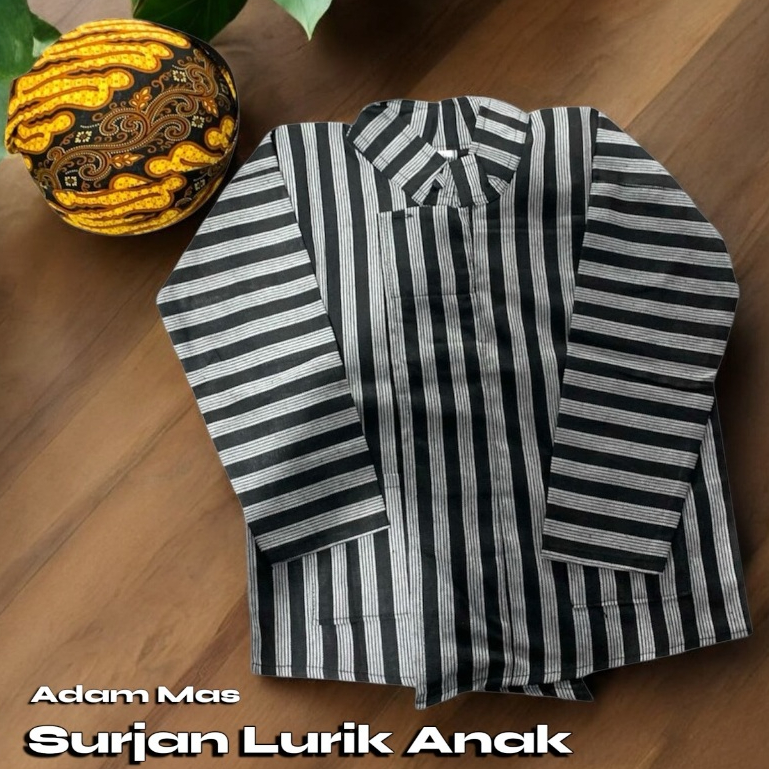 Surjan Lurik Anak Laki Laki Baju Adat Jawa Anak Baju Lurik Jawa Anak Usia 2-11 Tahun