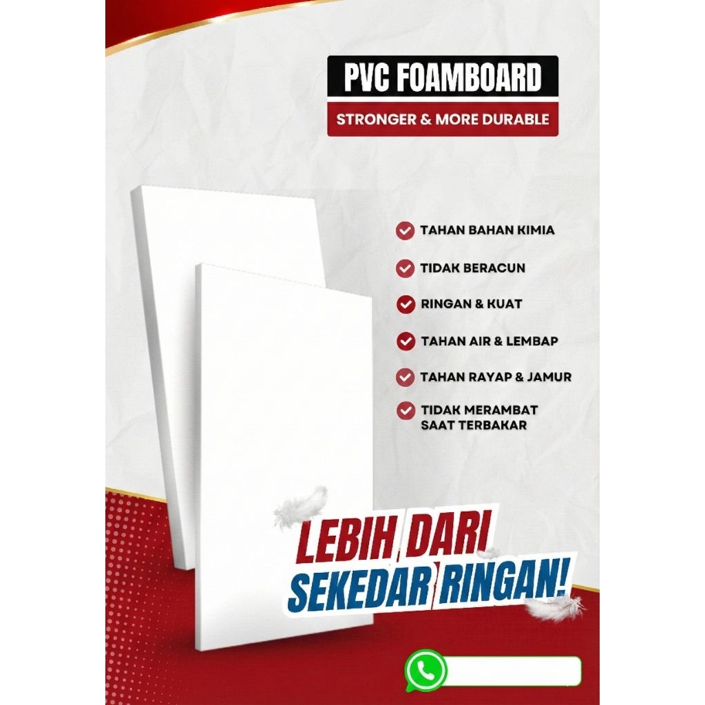 PVC BOARD Lembaran 3mm ukuran 2440mm X 1220mm | PVC Foam Board