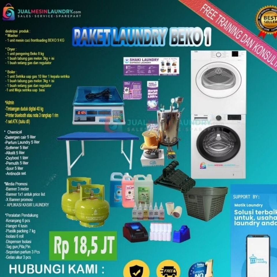 PAKET USAHA LAUNDRY PEMULA 1 SET