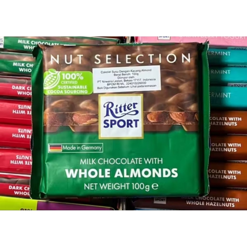 Coklat Ritter sport Whole Almond