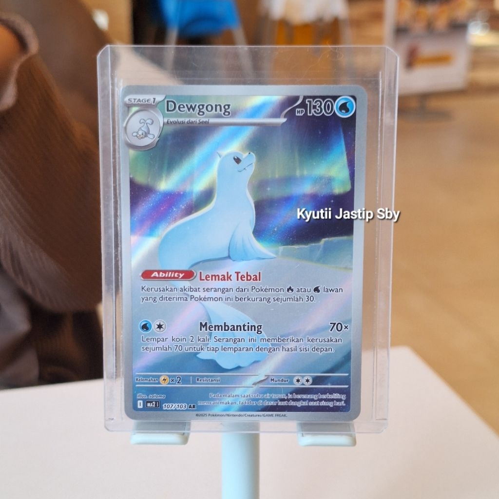 Kartu Pokémon Original Dewgong AR Bahasa Indonesia Kartu TCG Pokemon 100% Asli