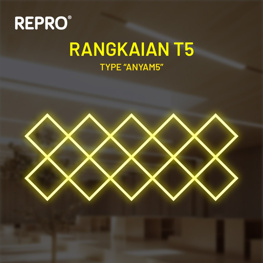 REPRO Rangkaian Lampu LED T5 ANYAM5 All in Connector Lampu Adaptor Kabel