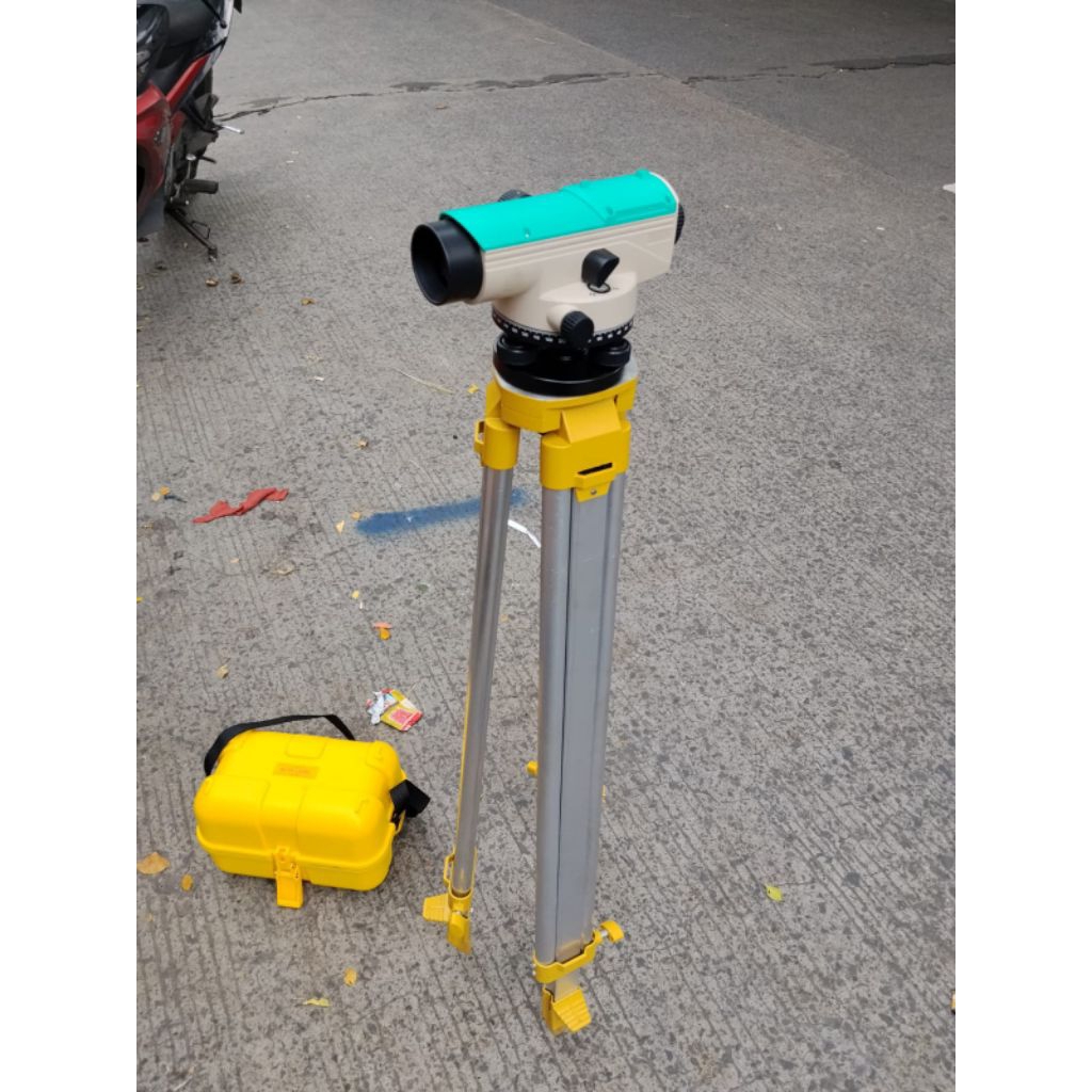 Waterpas Otomatic tal 4 THINDRAD Set Tropong  Trifort Bak bambu 3 meter