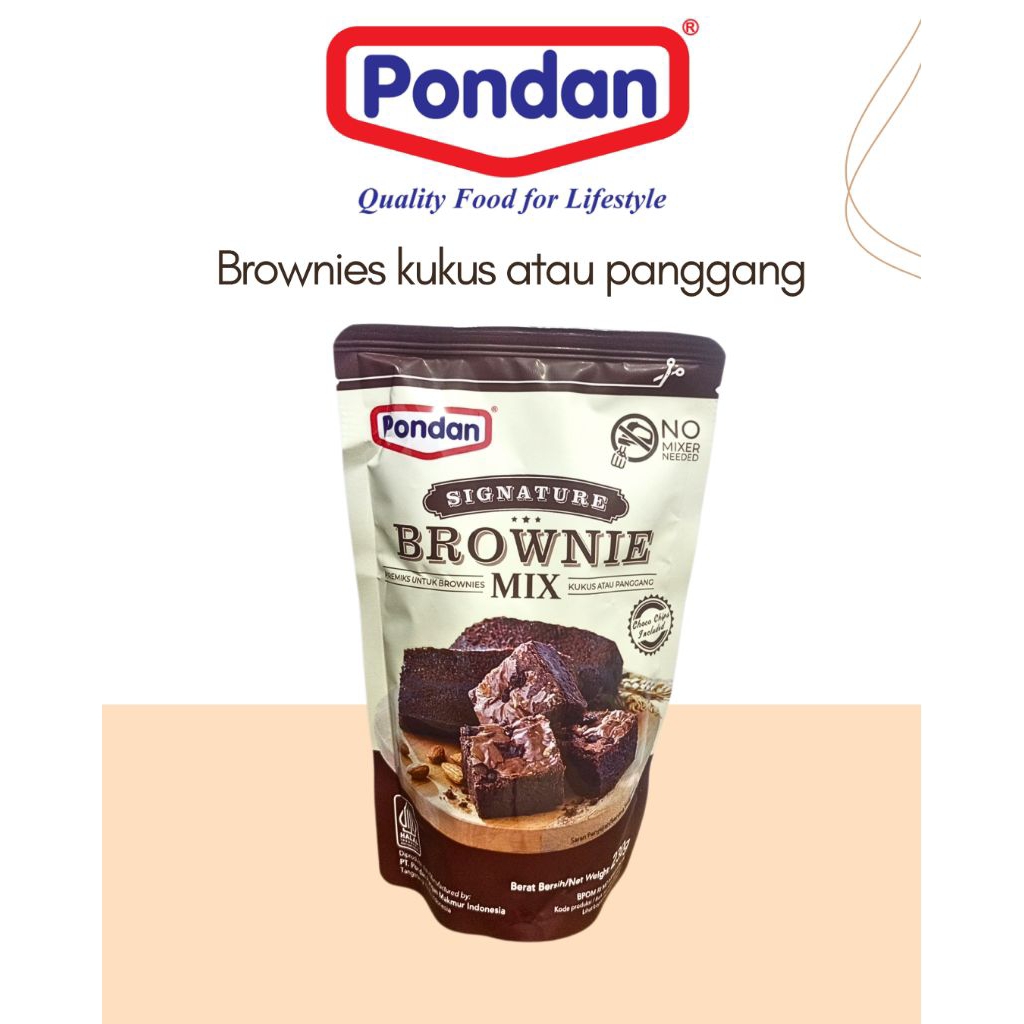 PONDAN BROWNIES KUKUS / PANGGANG 230gr .. adonan brownies .. bahan brownies (kemasan baru)