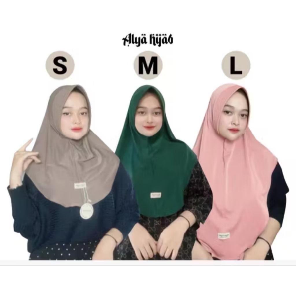 Jilbab Alya Ped size M l Grosir jilbab murah l Jilbab Segala Acara
