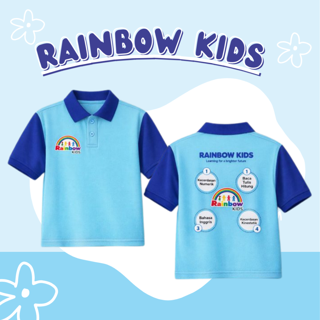 Kaos Bimba/Bimbel biru turkis benhur