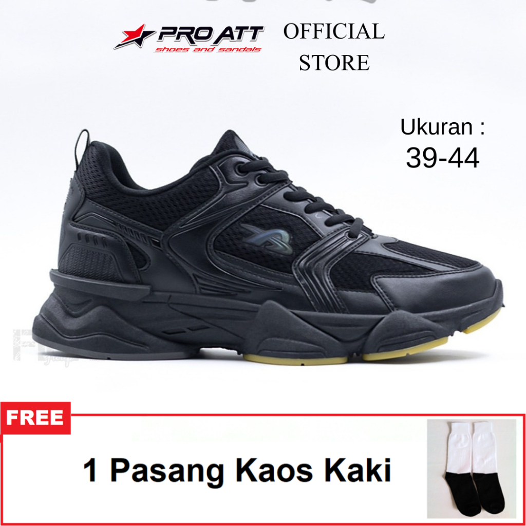 Pro Att - Nba 701 39-44 - Sepatu Olahraga Badminton Tennis Pria Wanita - Full Hitam