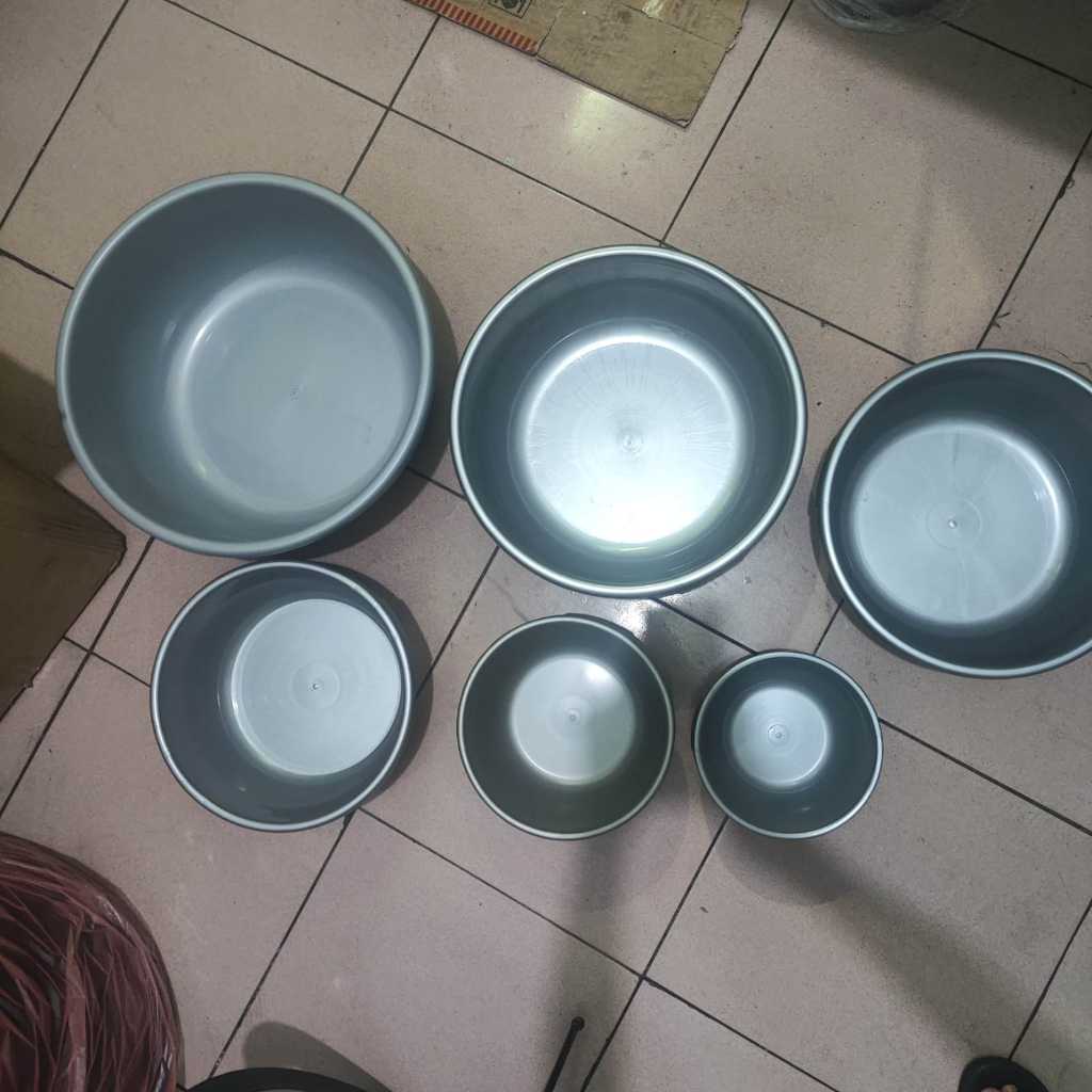 Baskom Silver Plastik Besar Anti Pecah 14-20 inch KUDAKU