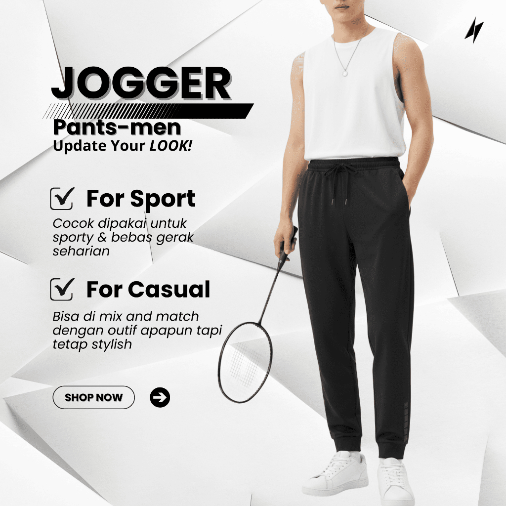 STRONG PANTS Celana Jogger Pria Trendy Korean Style Ukuran Jumbo Celana Olahraga Bulu Tangkis