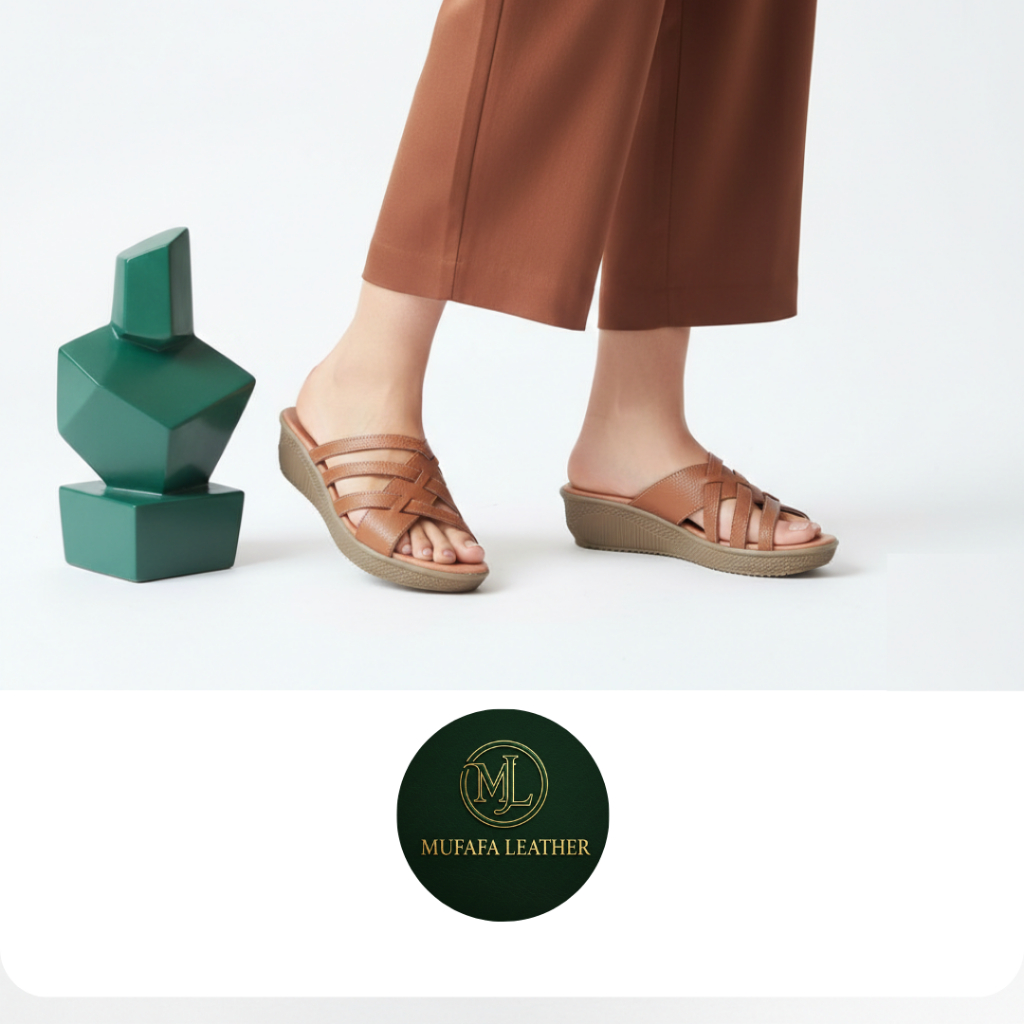 Sandal Wedges Casual Wanita Kulit Asli Leather Arjuna Ocha