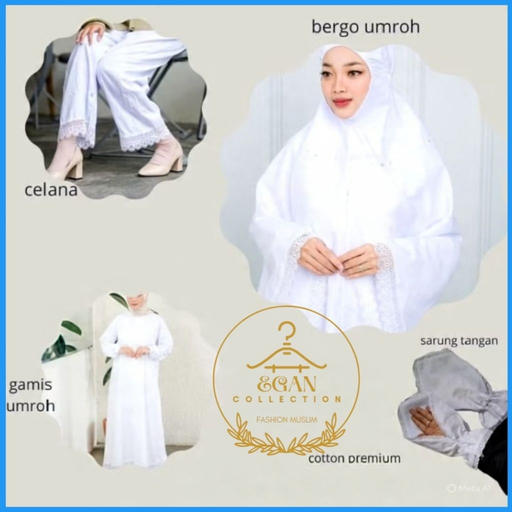 Satu Set Perlengkapan Umroh Dan Haji Lengkap | Sarung Tangan Umroh - Celana Umroh - Gamis Umroh - Be
