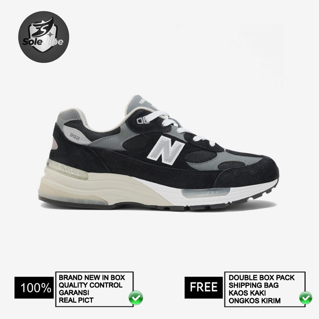 Sepatu New Balance 992 USA Black Pria BNIB