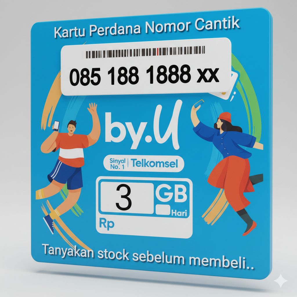By.u Telkomsel Kartu Perdana Bonus 3GB 4G/5G