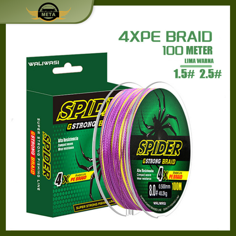Senar Pancing PE Braided 1.5# 100 Meter Tahan Abrasi Multifilament Casting Jigging