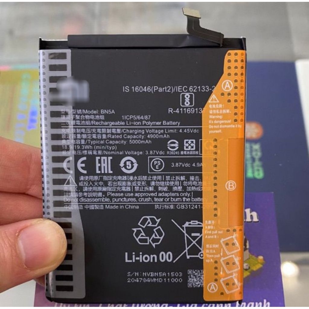 Baterai Batre Battery HP XIAOM REDMI 10 4G / REDMI 10 2022 Model Batrei BN5A BN-5A