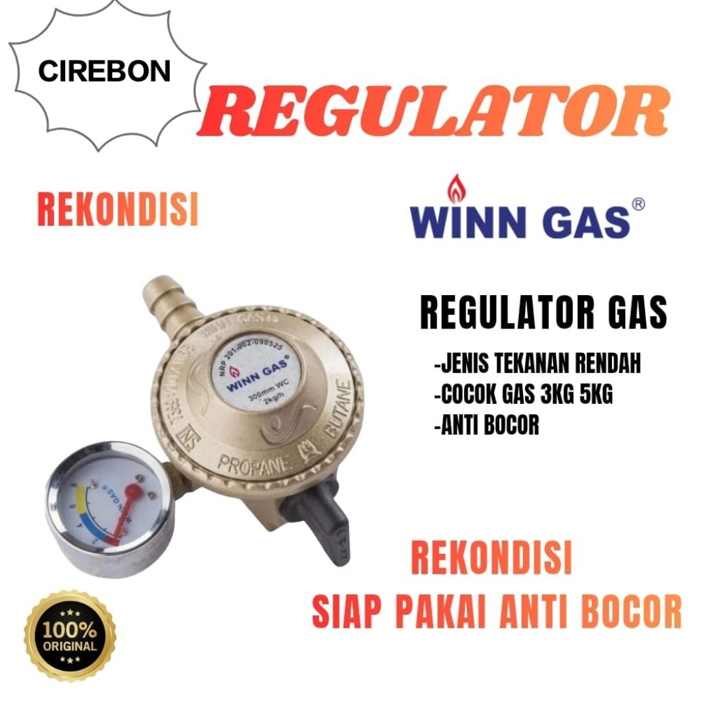 Regulator Kompor Gas Winn Tekva-Regulator Winn Gas Tekanan Rendah Regulator Kompor Gas Teva Rekondis