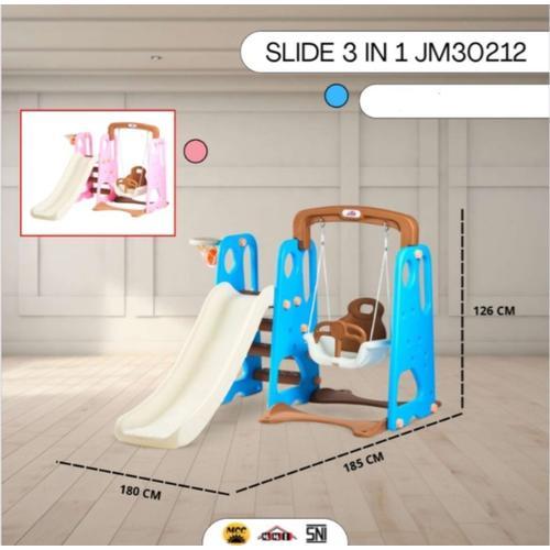 Perosotan Anak Ayunan Basket Model Seluncuran Indoor M1301 JM30212 Biru PINK