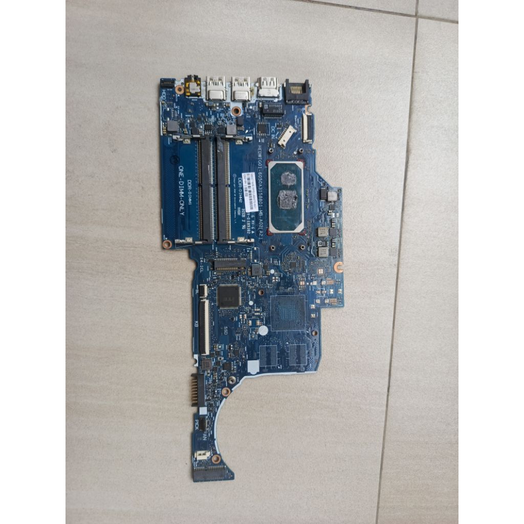 mobo laptop hp 14s CF dk hp 240 i3 gen 10 mati total