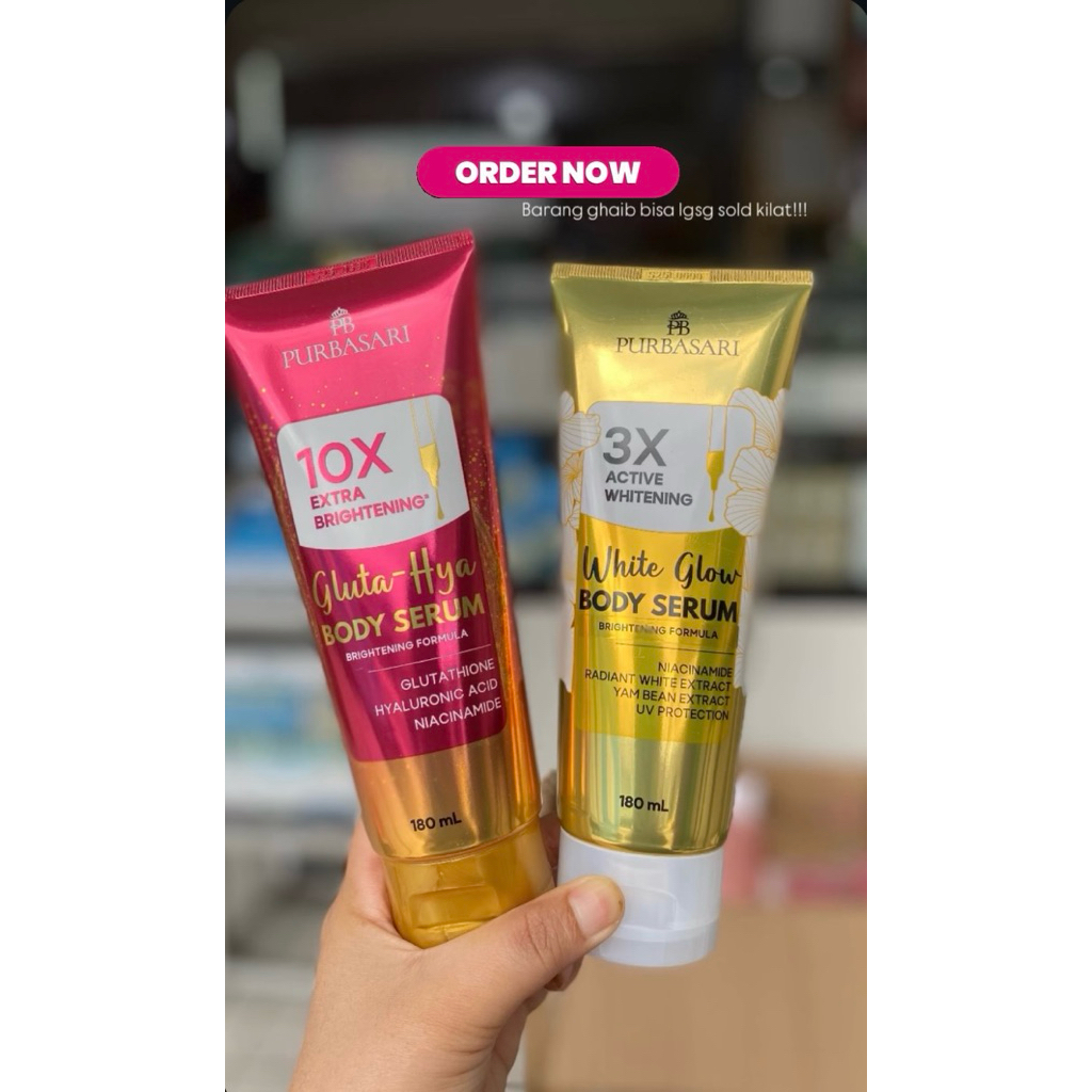 PURBASARI GLUTA HYA BODY SERUM & WHITE GLOW WHITENING BODY SERUM