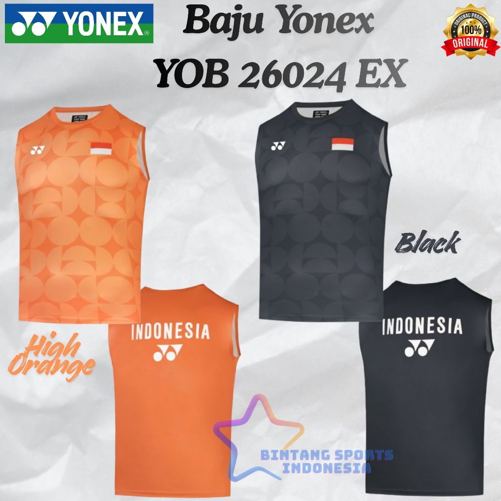 New Kaos / Jersey Yonex Badminton Sleeveless YOB 26024 EX ORIGINAL