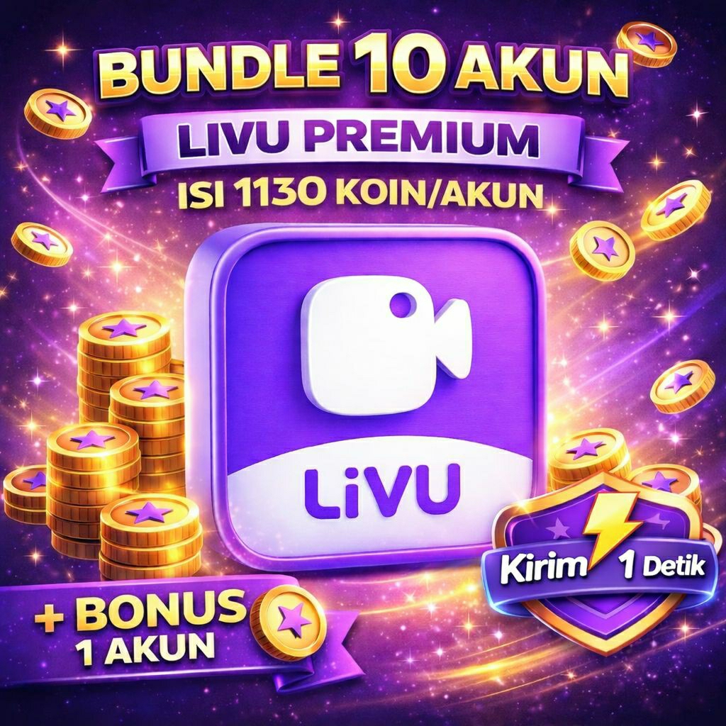 BUNDLE 10 AKUN LIVU PREMIUM ISI KOIN 1130/AKUN + BONUS 1 AKUN - MURAH - FULL GARANSI - KIRIM 1 DETIK
