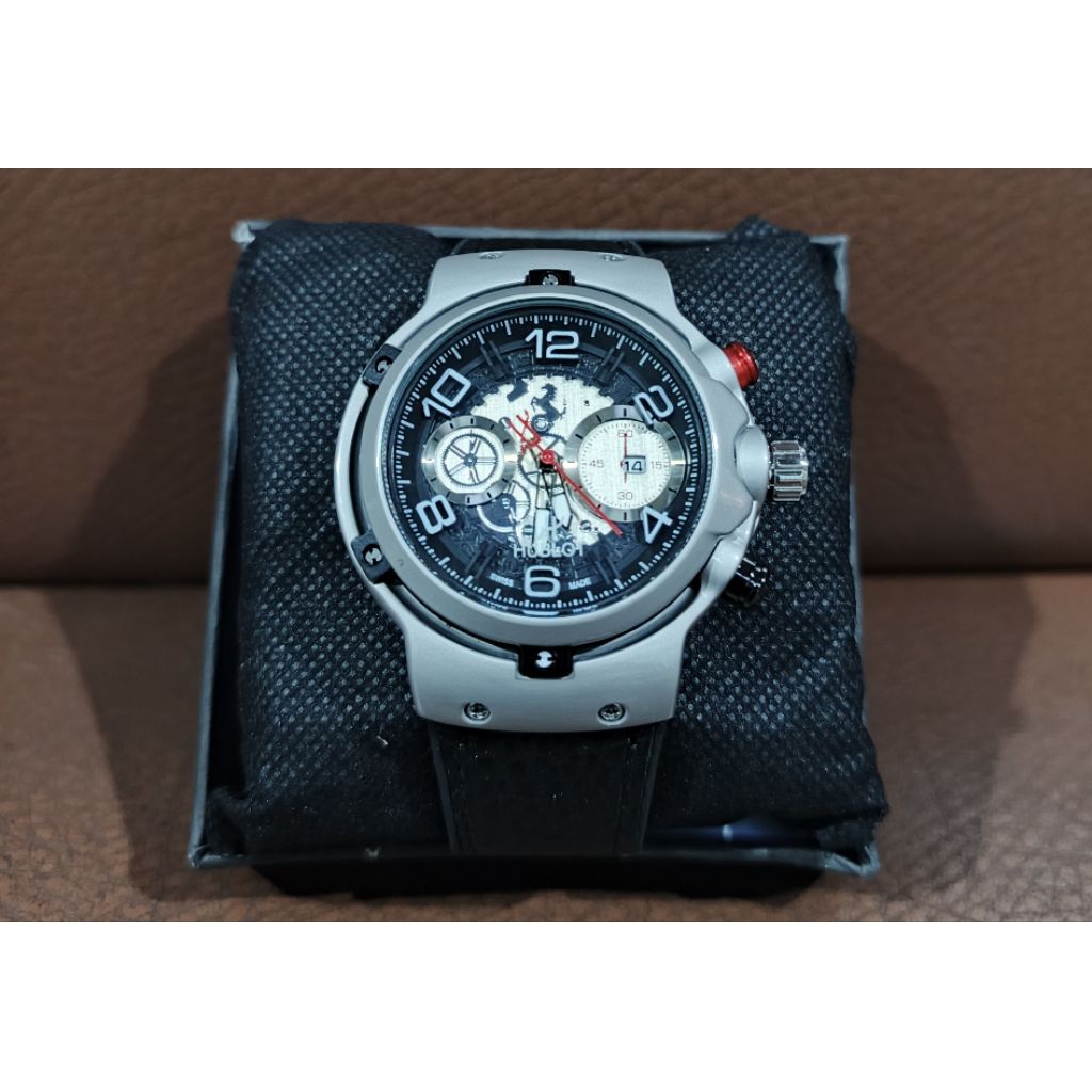 HUBLOT Ferrari Jam Tangan Pria Kulit Mewah Sultan