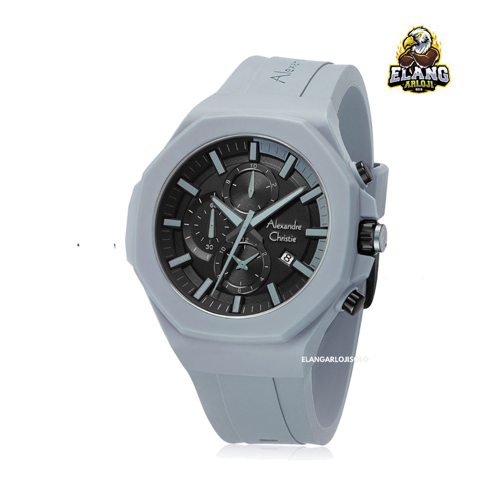 Jam Tangan Pria Alexandre Christie AC 6590 Grey Original